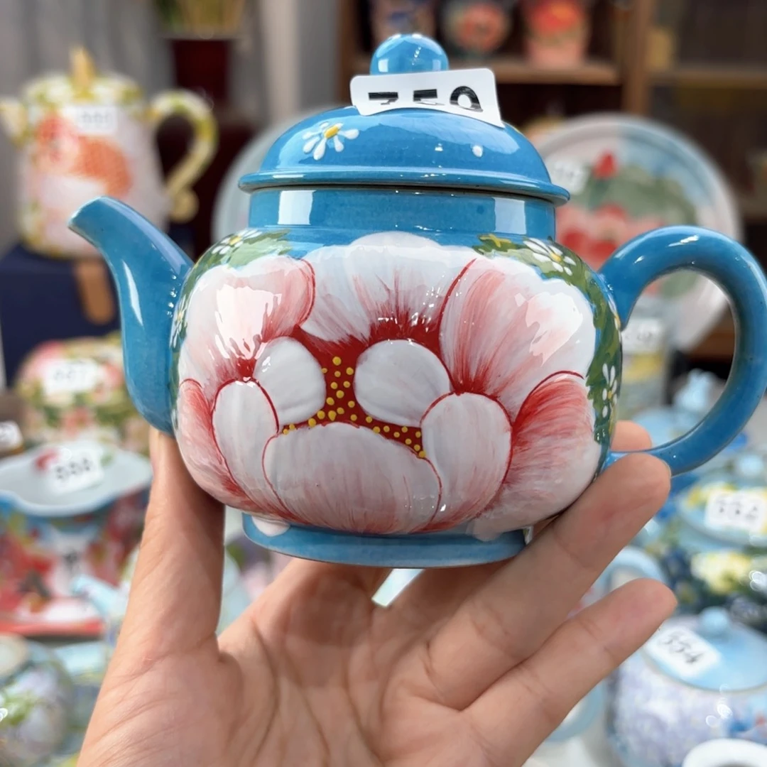 景德镇手绘高温釉下彩陶瓷茶具