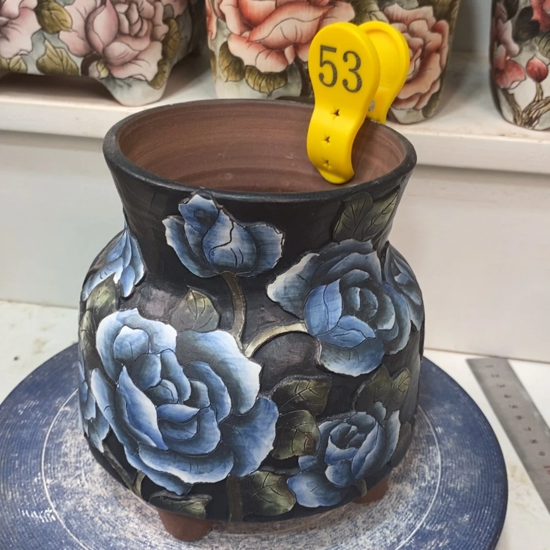 紫砂花盆水晶花盆53