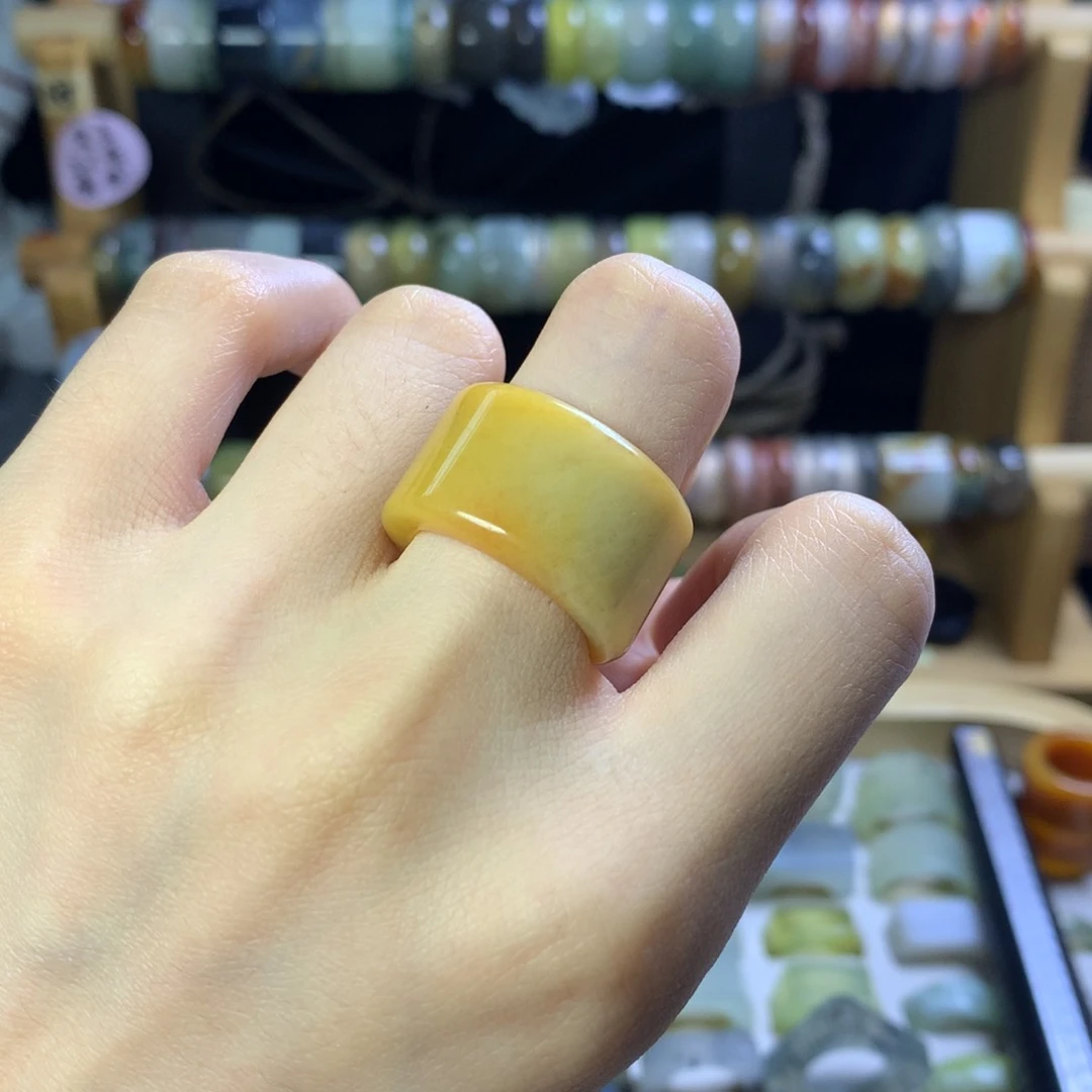 *****蛇纹石玉合金戒指