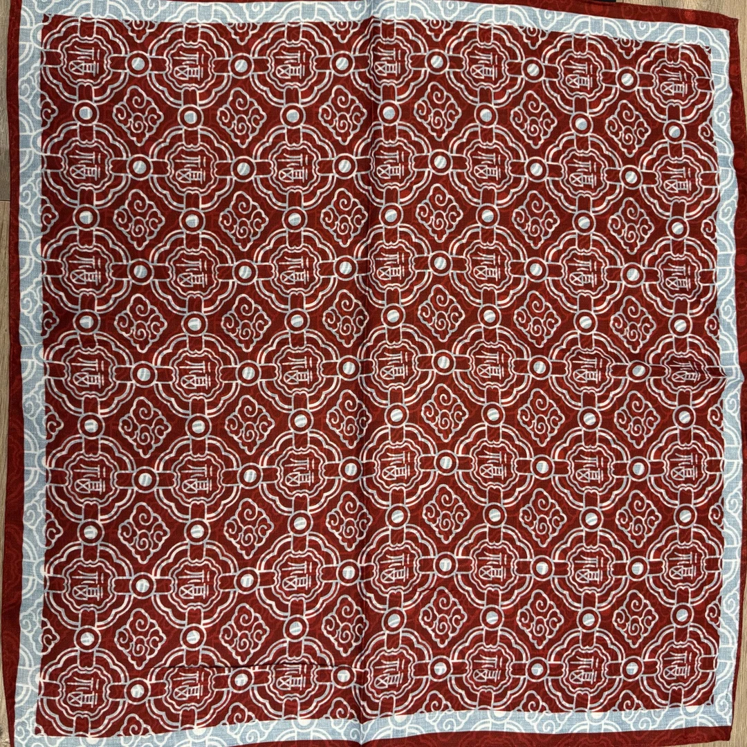 【A56-129 祥云百福】70*70丝毛保暖高端定制国风提花百搭丝巾国风