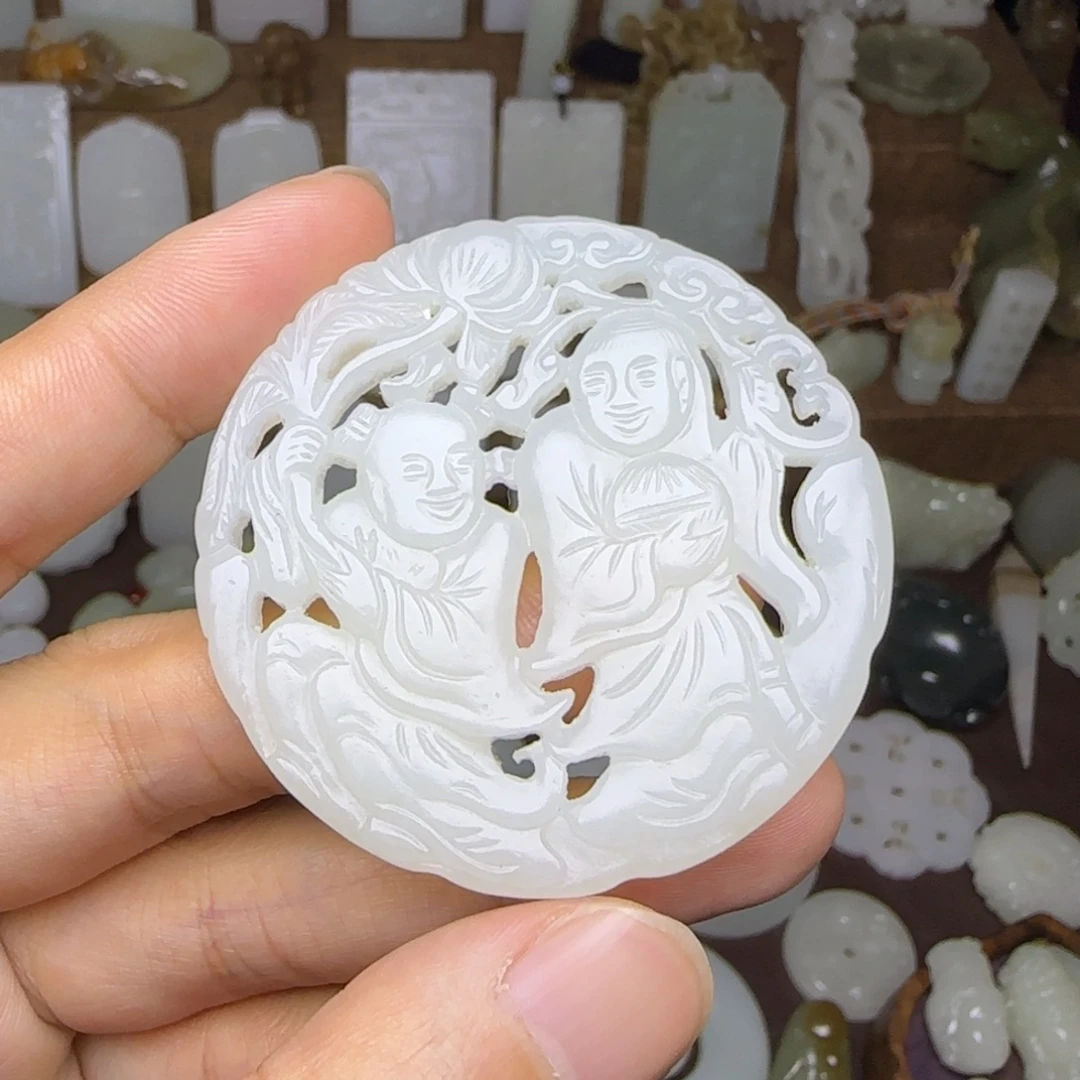 和田玉未镶嵌挂件