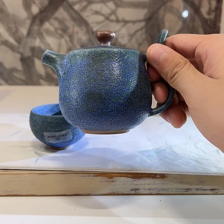 晏如堂犀皮醉后茶壶