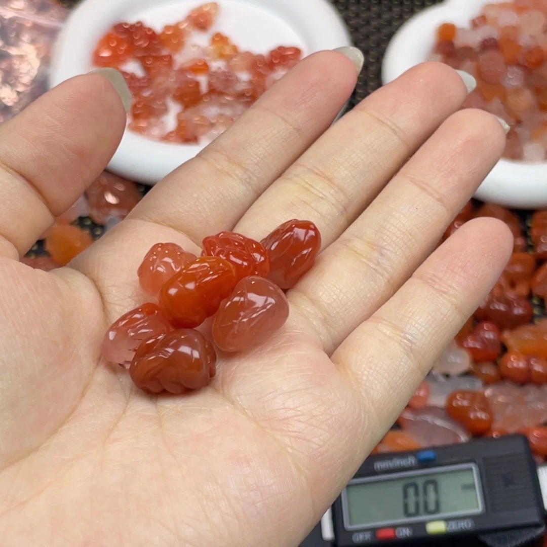 时***走南红玛瑙未镶嵌配饰兔子组合