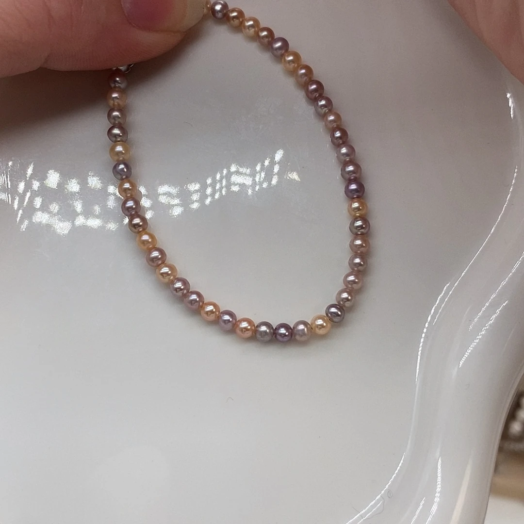 银S925镶嵌耳饰淡水珍珠