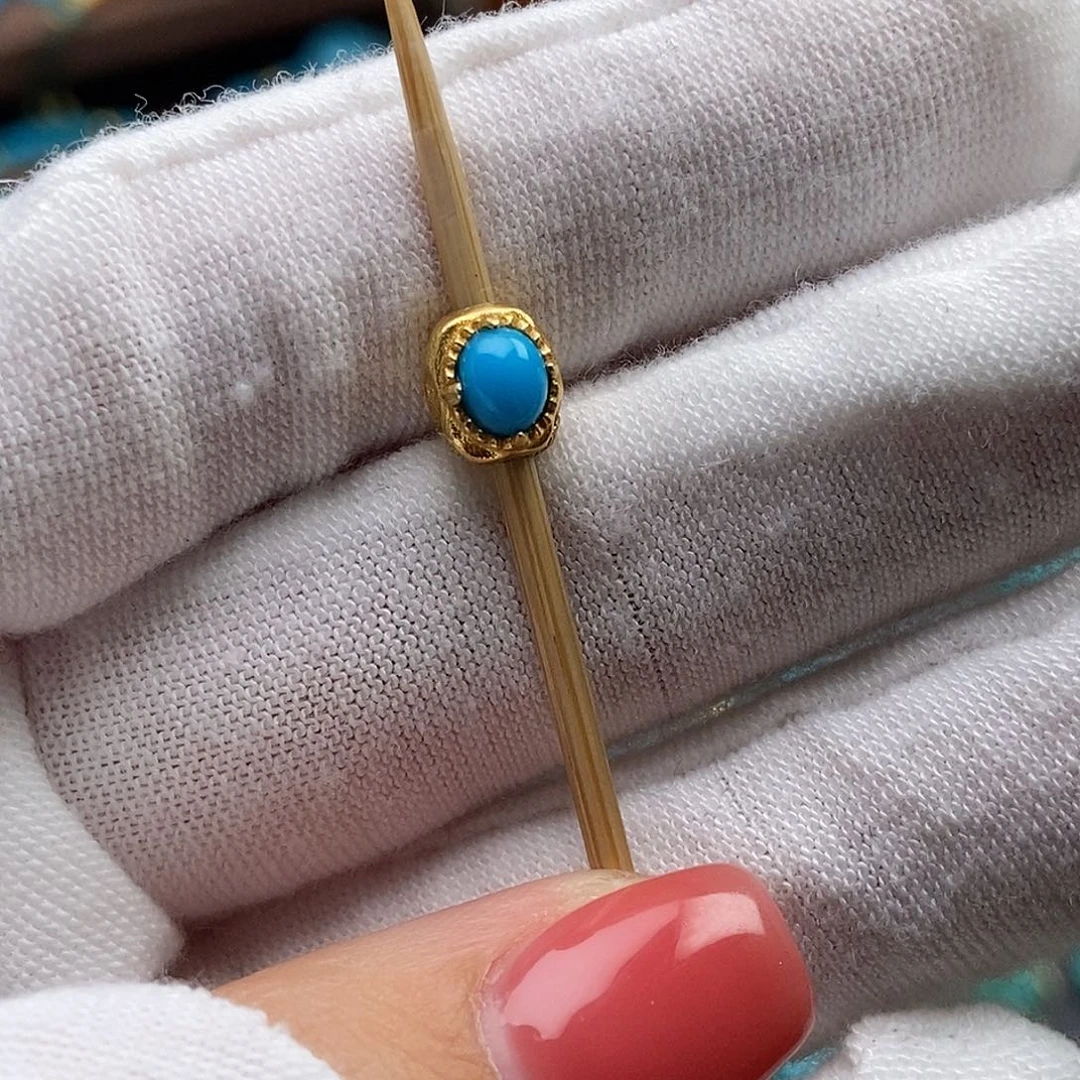 绿松石18K金镶嵌绿松石配饰