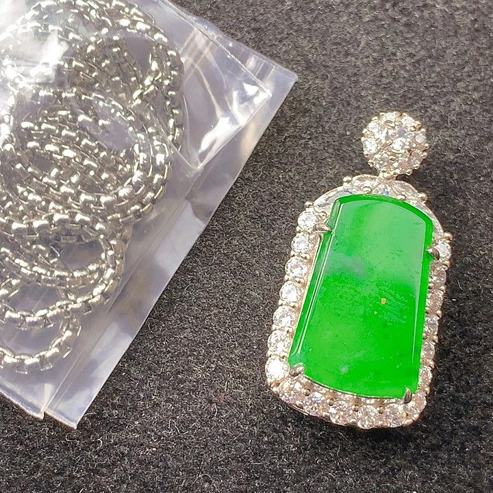 翡翠银S925镶嵌颈饰