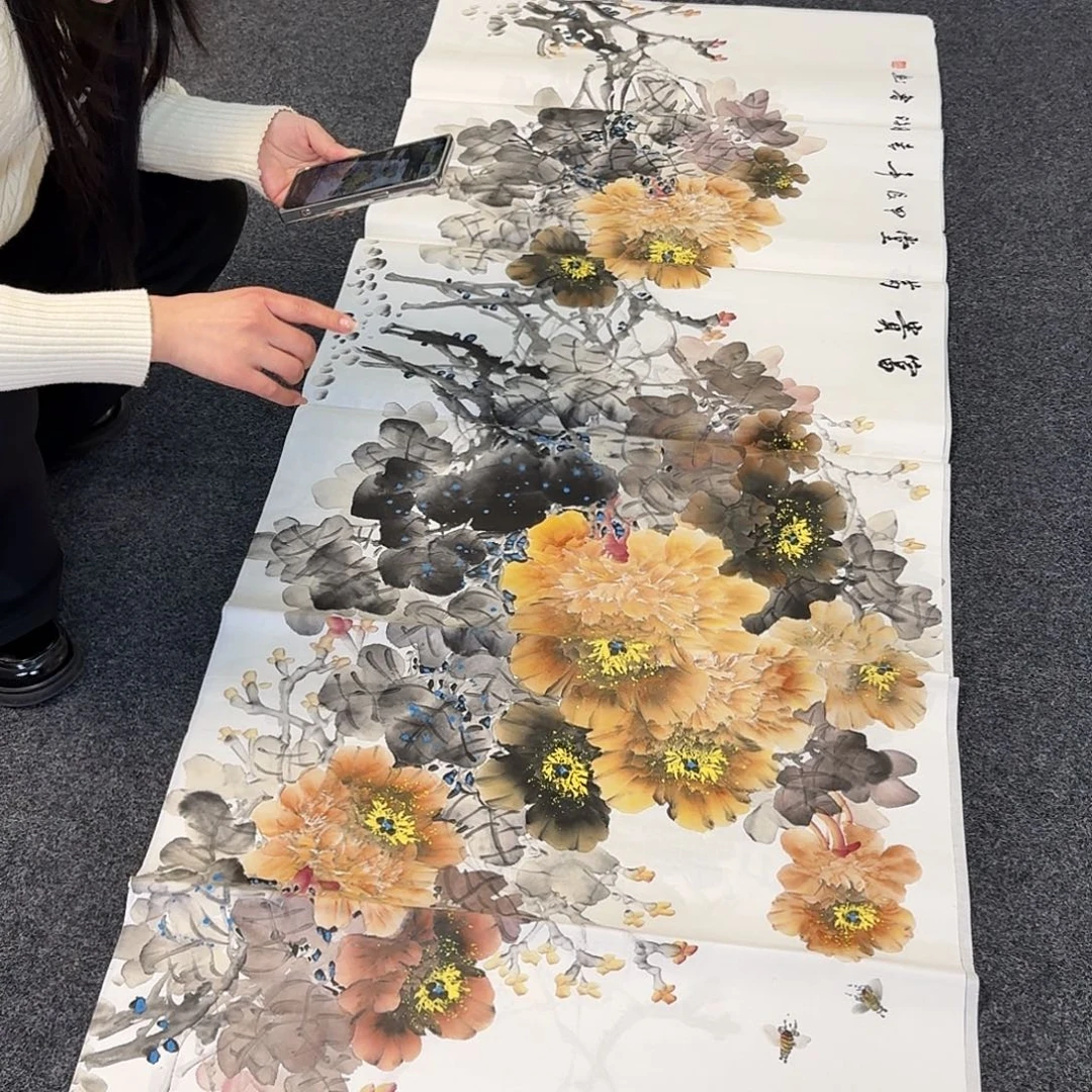 纯手绘国画作品好看四尺