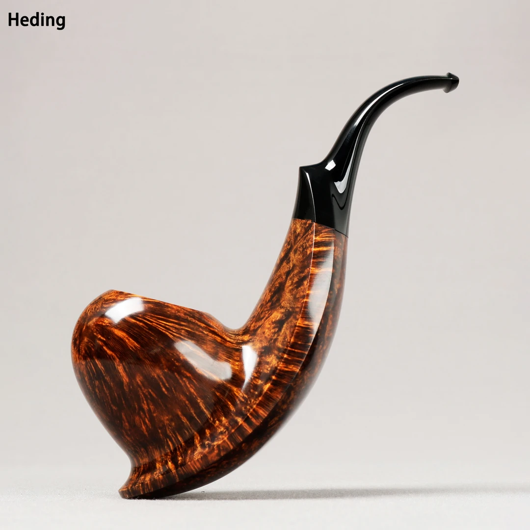 丹麦大师黑丁Heding 钻石等级 法老器型 大号 手工石楠木烟斗