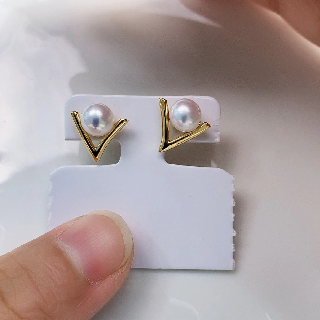 银S925镶嵌特价淡水耳饰淡水珍珠