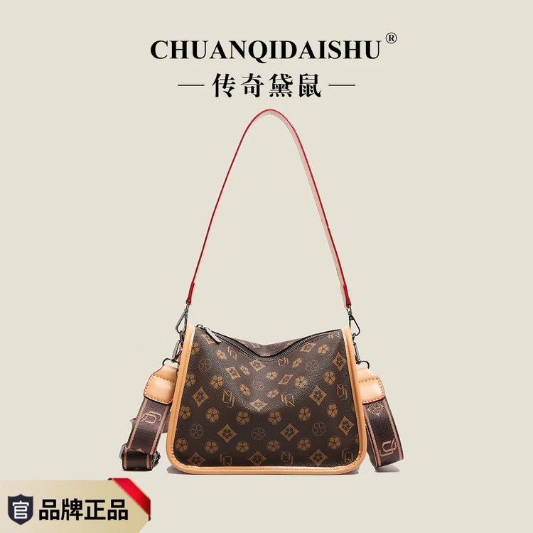 方形轻奢风拉链暗袋斜挎包复古肩包时尚枕头包百搭斜跨