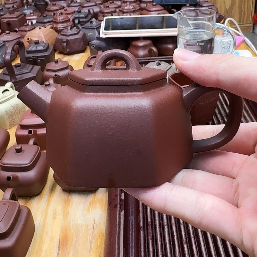 茶壶紫砂紫砂壶六方咏称180cc