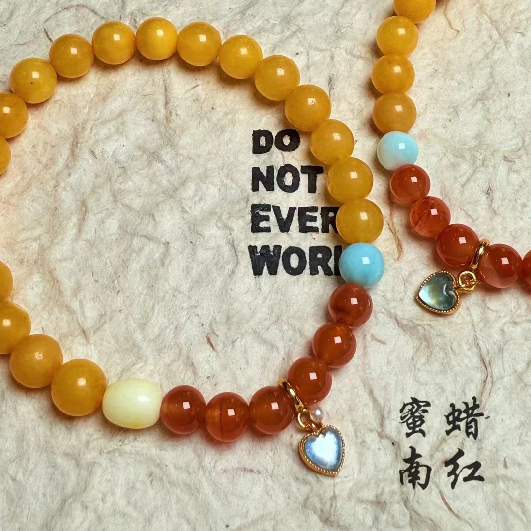 【十六珠宝】梦黄粱｜蜜蜡5mm设计款CR157多样性发一