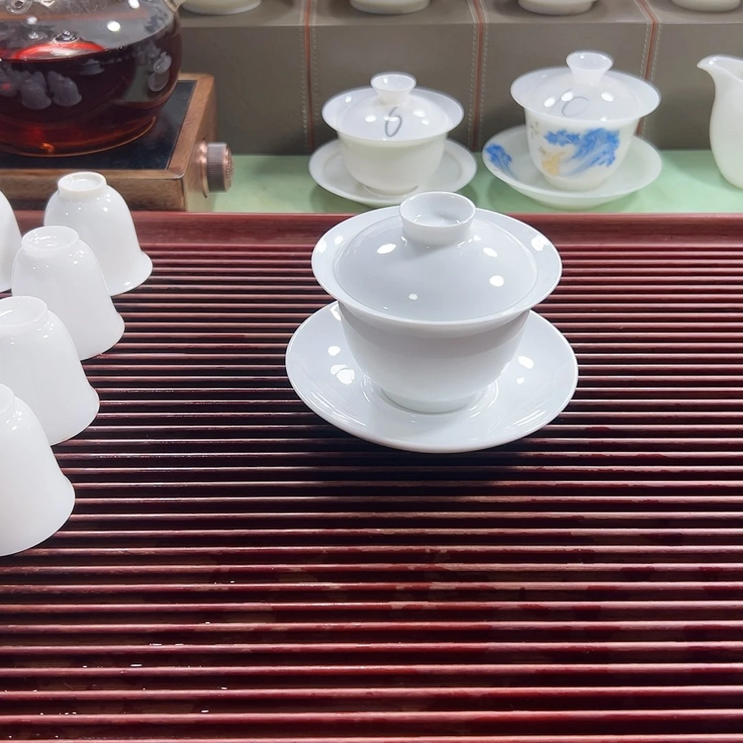 7501高白瓷160ml大元宝盖碗