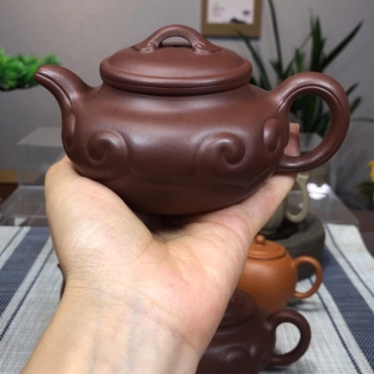 茶壶紫砂精工如意壶270cc