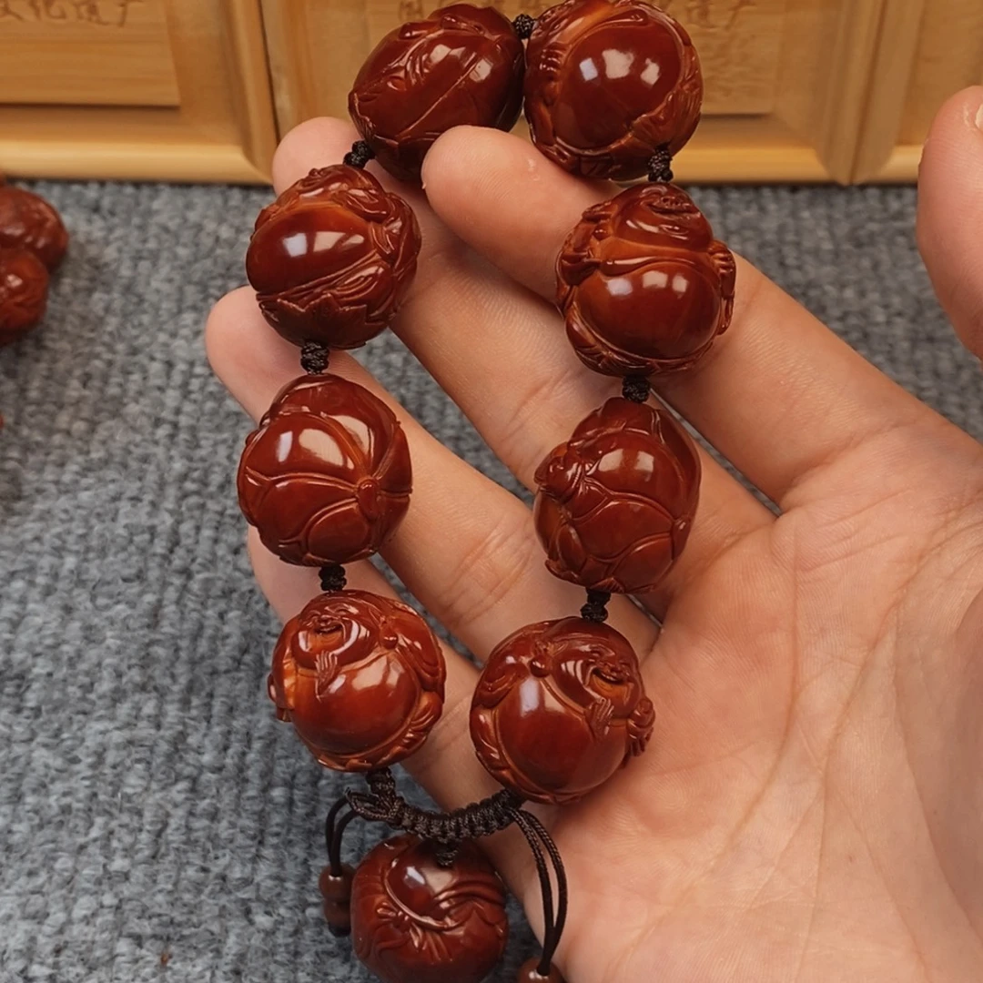 得***㊖橄榄核手串/手链荷叶财迷