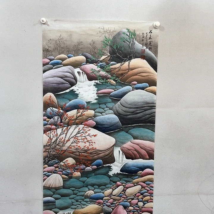 喜***梅国画工笔画作品任海鲜画