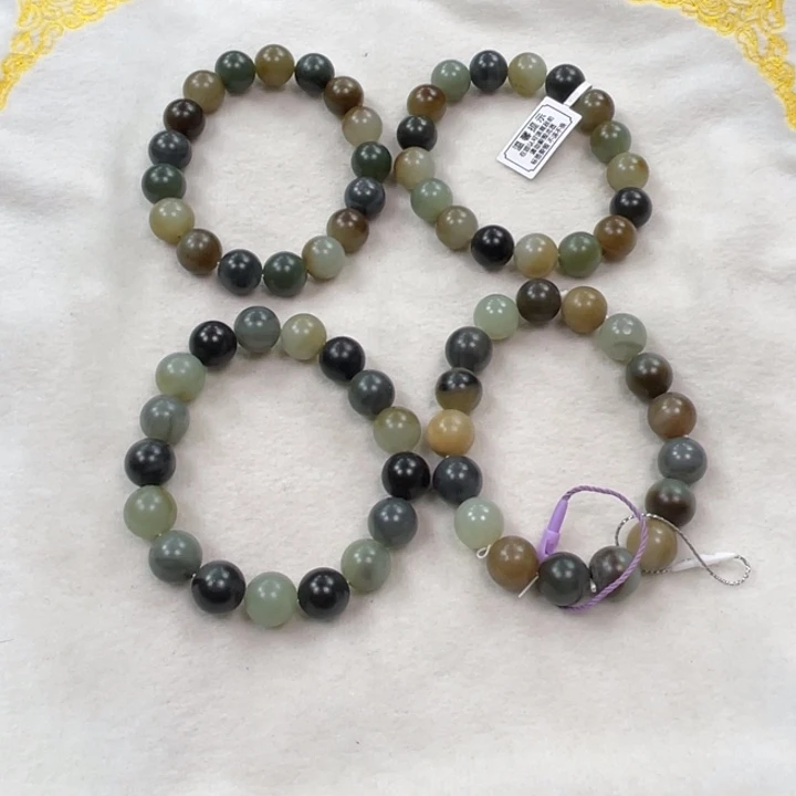 和田玉未镶嵌手串新疆青花娄兰卡12柔光多样性拍一发一