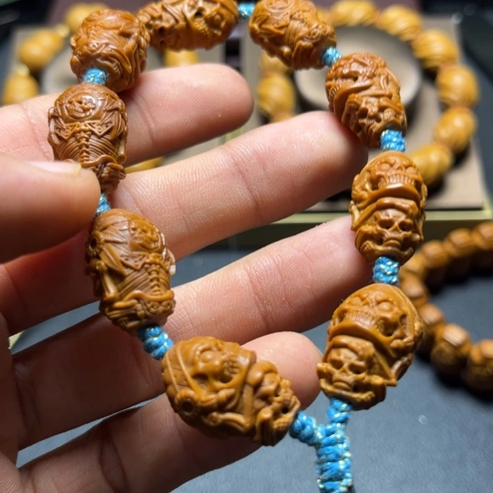 玉***珑橄榄核手串/手链橄榄核雕路路通