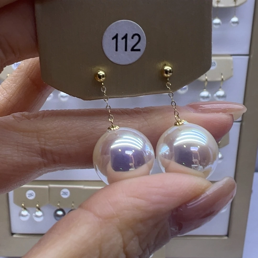 18K金镶嵌耳饰淡水珍珠