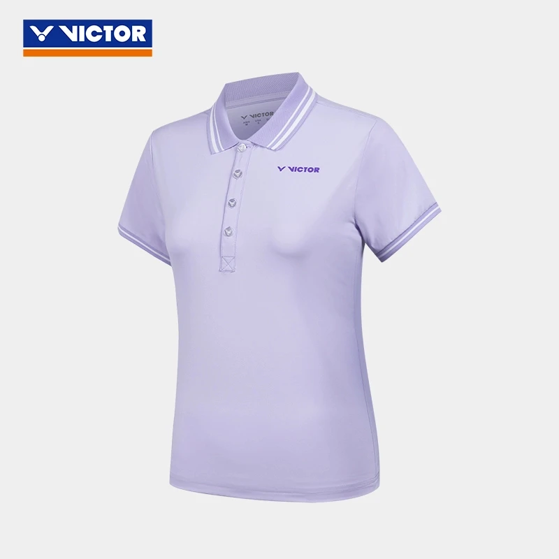 2025新品victor胜利羽毛球服训练系列女款速干poloT恤 S-51037