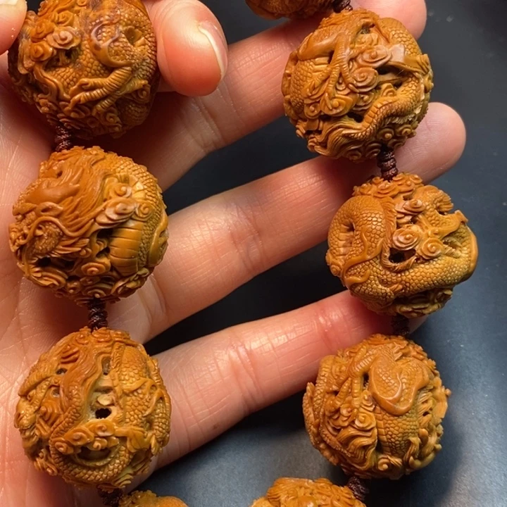 夜***7橄榄核手串/手链九龙手串