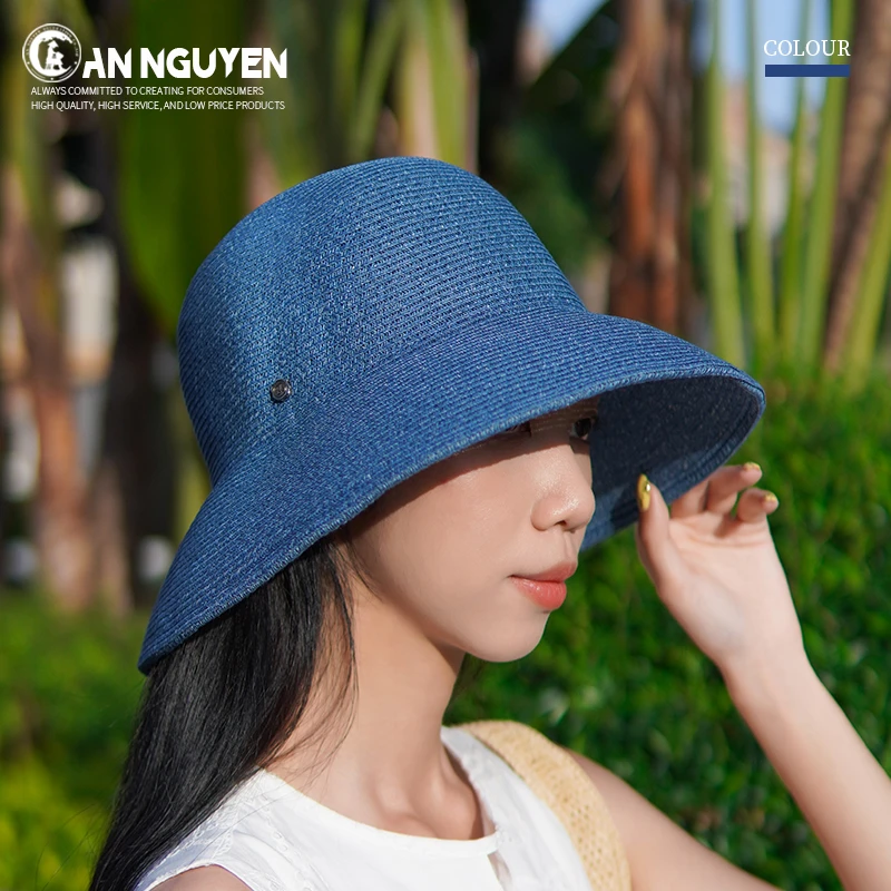 WY新款法式简约百搭渔夫帽时尚大气可折叠显脸小遮阳帽