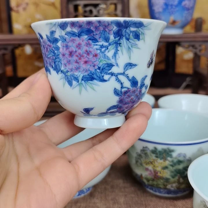 绣球花主人杯品茗杯