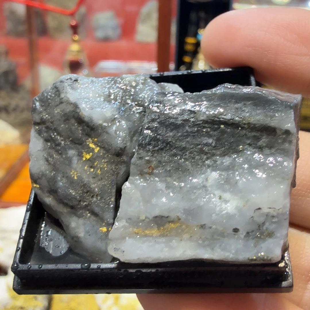 符号23.5g左右聚金阁天然明金矿标