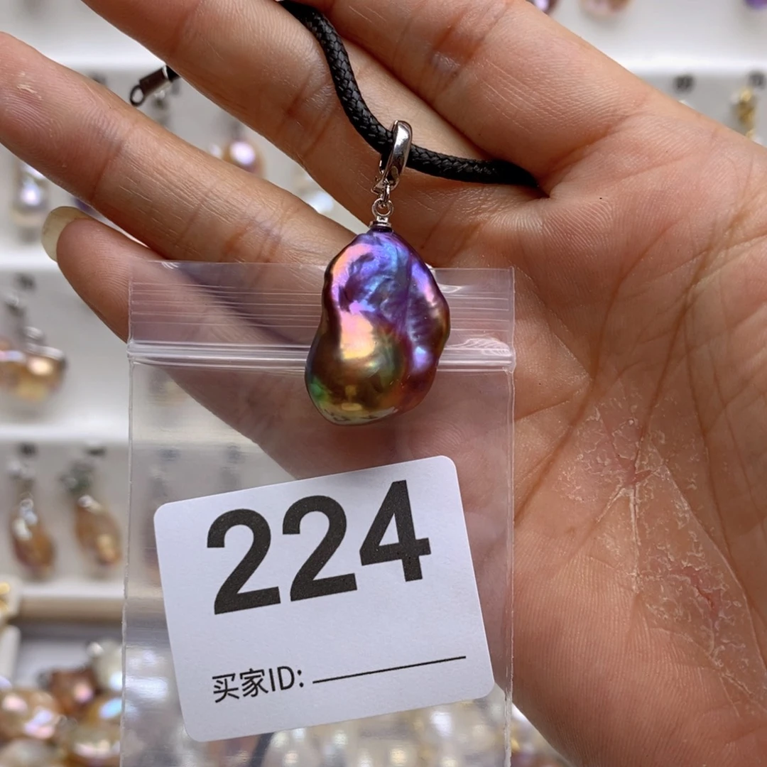 淡水珍珠颈饰银S925镶嵌静****?224