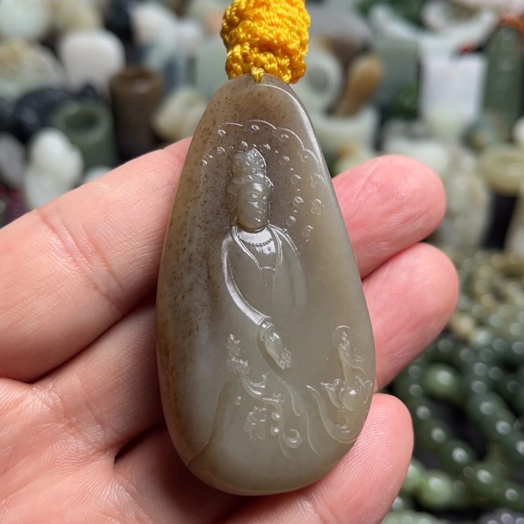 和田玉（糖玉）未镶嵌吊坠(不含链)