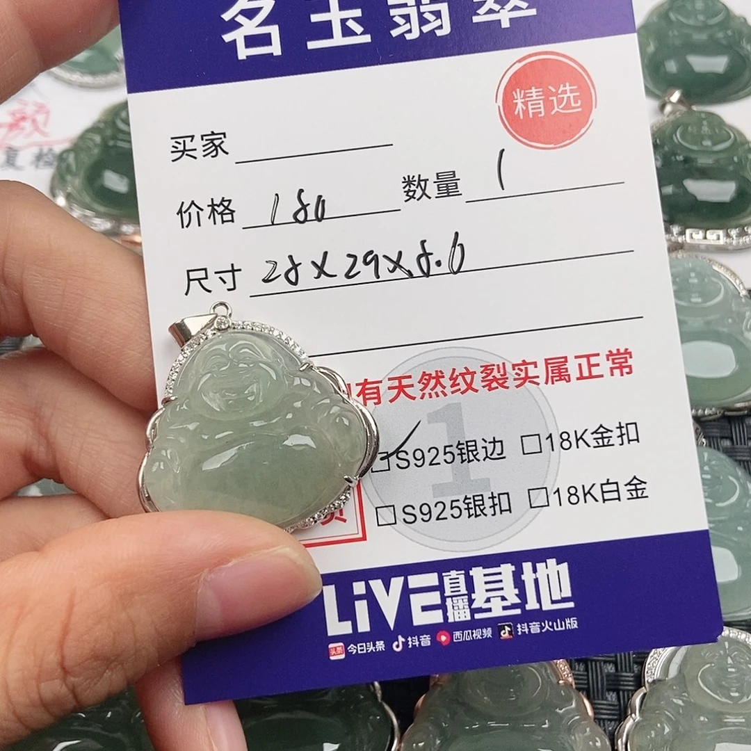 翡翠银S925镶嵌颈饰