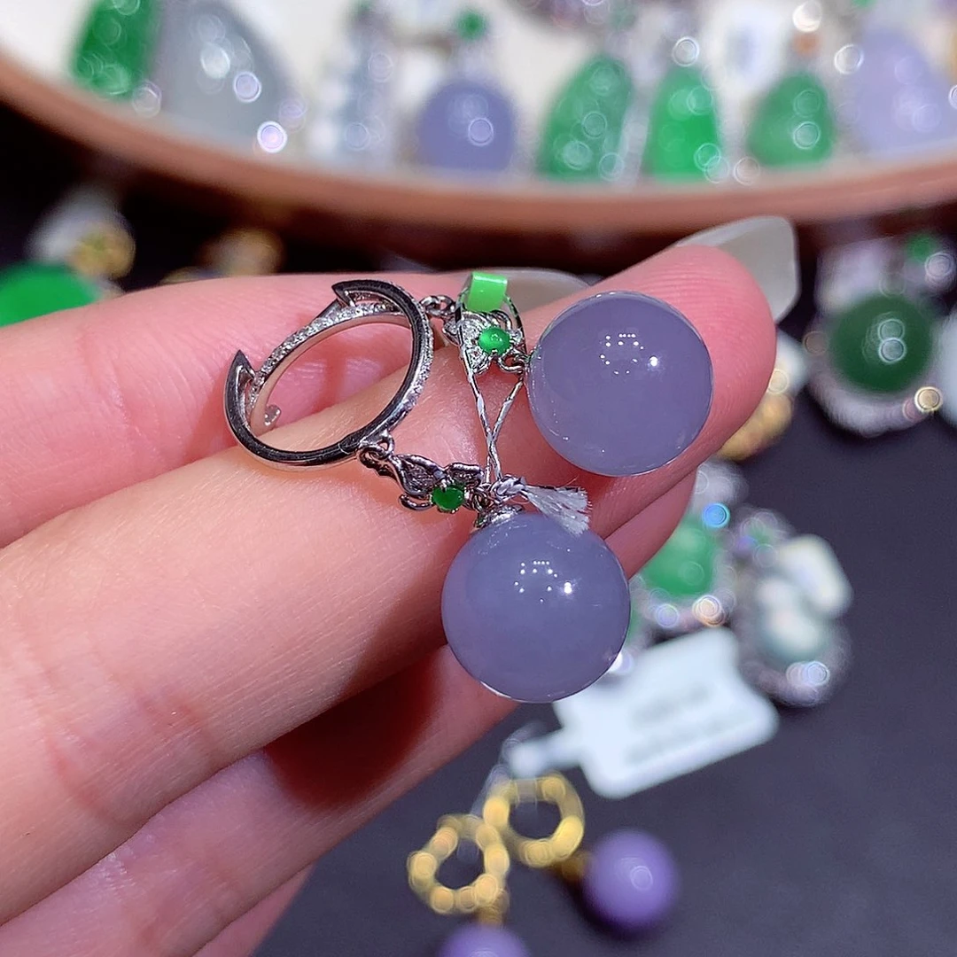 吊坠(不含链)18K金镶嵌翡翠