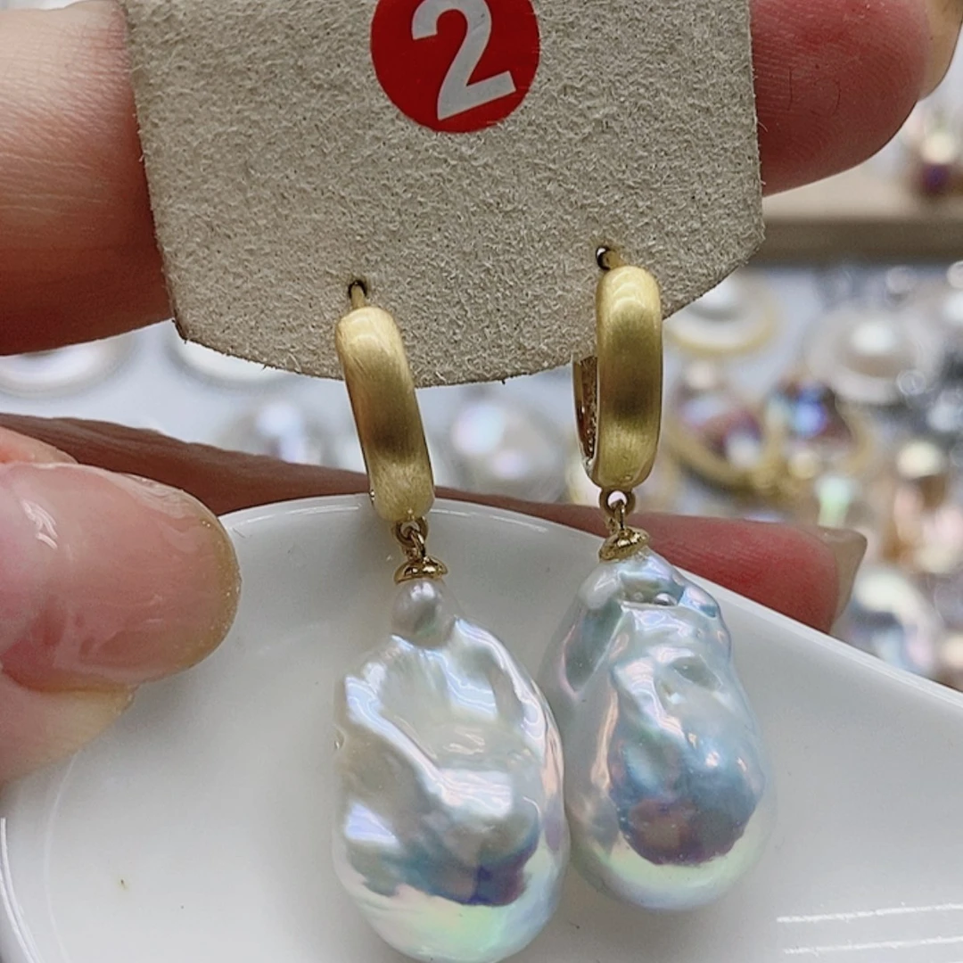 【闪购商品】淡水珍珠耳饰银S925镶嵌