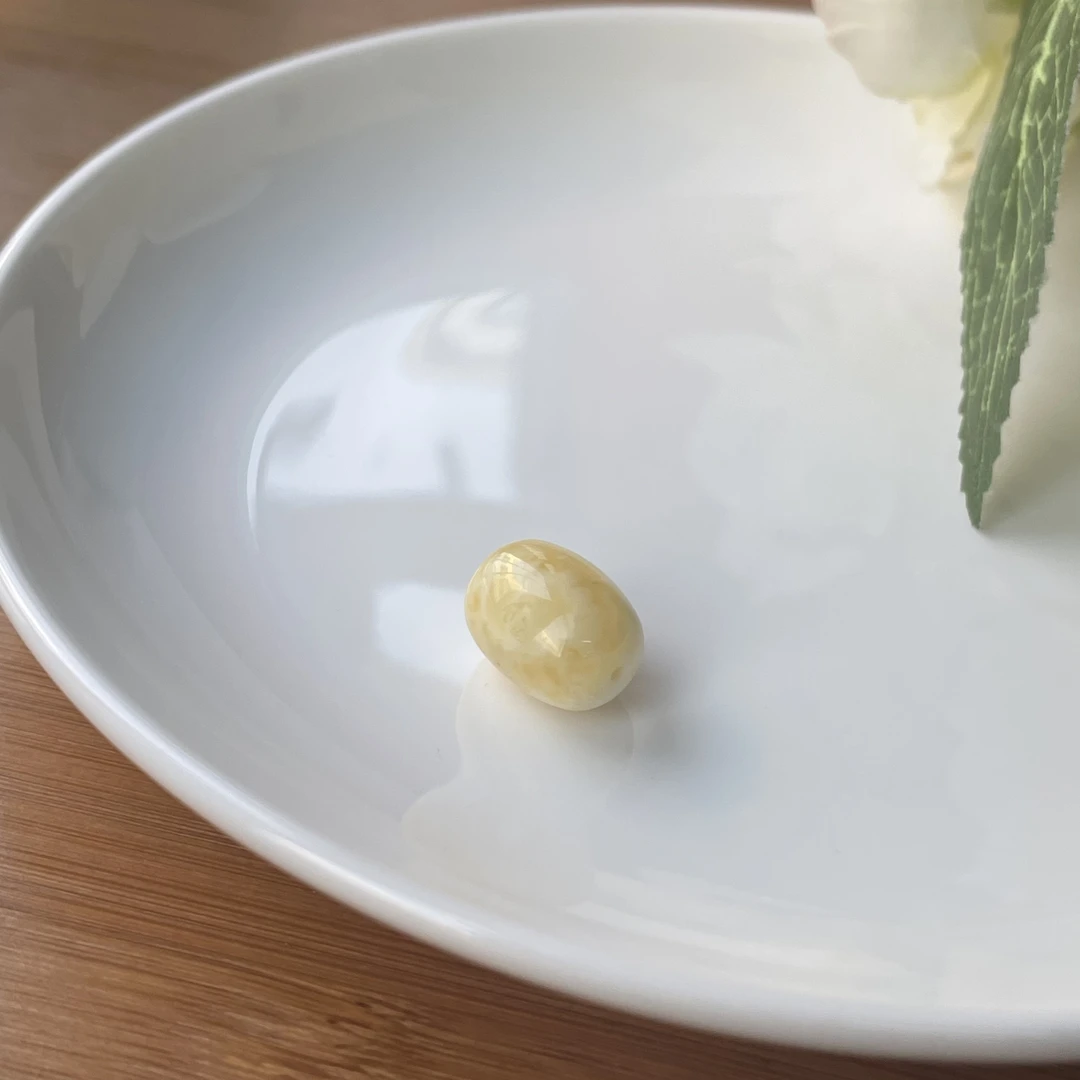 俄料白花蜜蜡枣珠单珠