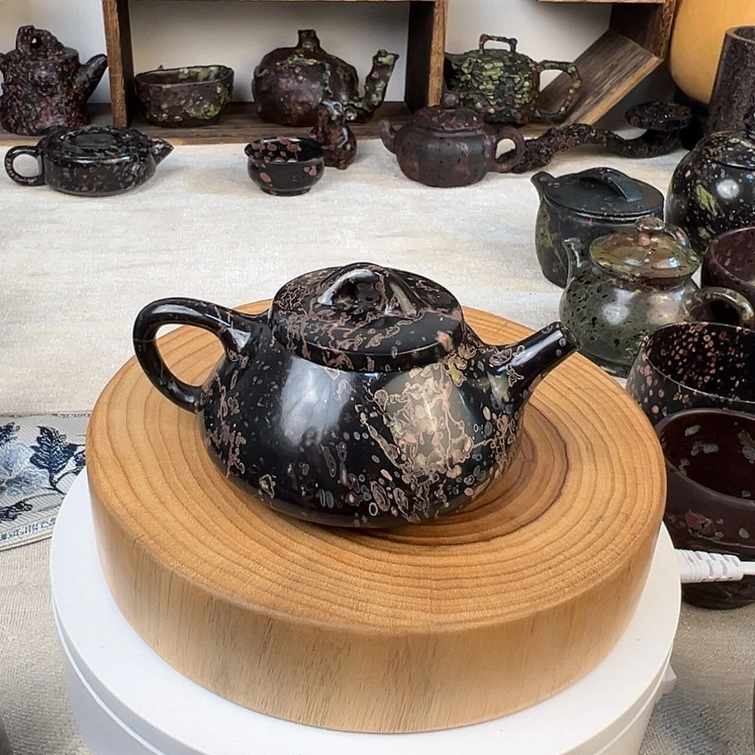 梅花玉老坑料精品石瓢壶