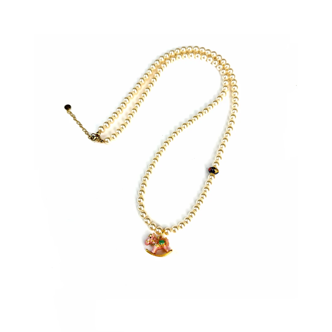 铜合金仿珍珠项链 【青冥朝雾】ARIESCA 高级设计定制项链~C075