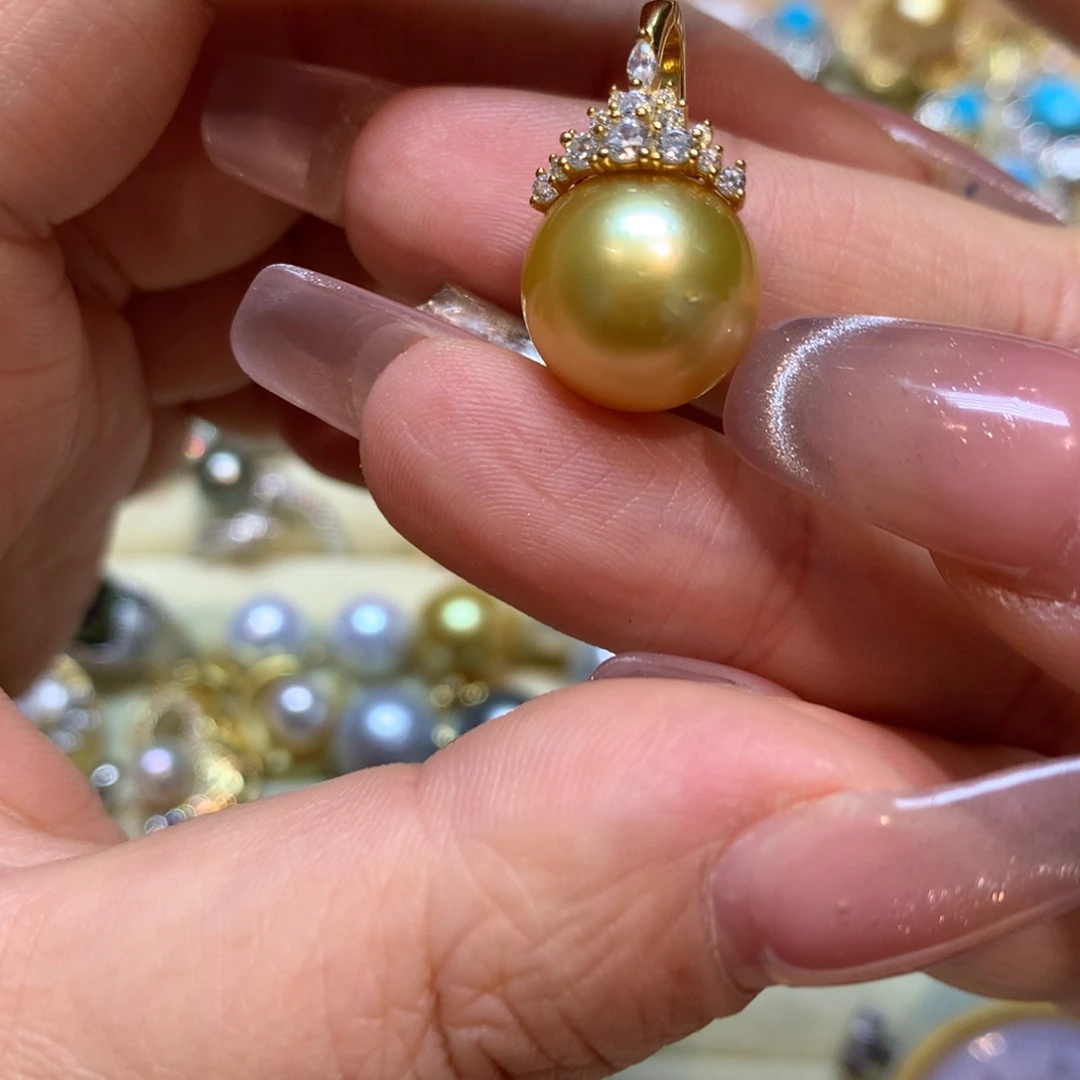 海水珍珠颈饰银S925镶嵌