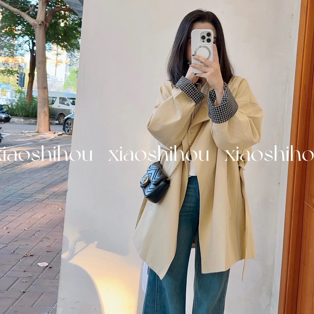 小时候女装店中长款风衣外套161