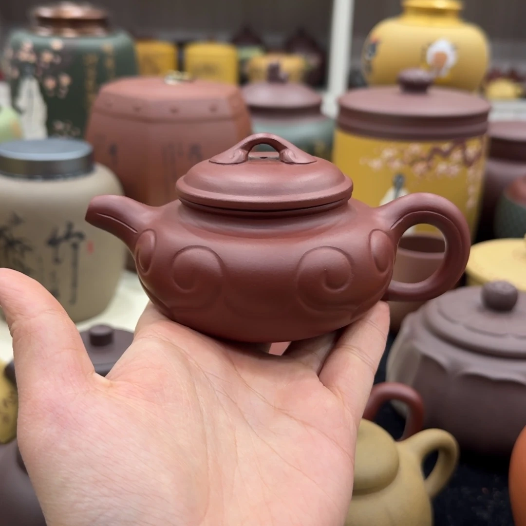 紫砂茶叶罐如意仿古