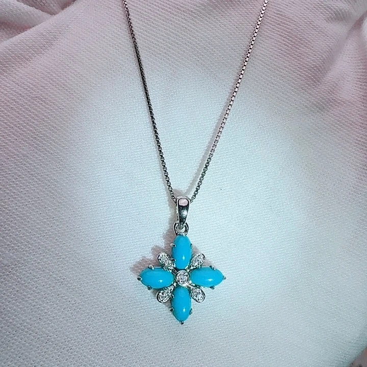 银S925镶嵌绿松石珠宝奇石