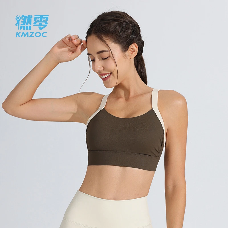 WX2421 高强度美背一体式运动内衣防震聚拢瑜伽健身服
