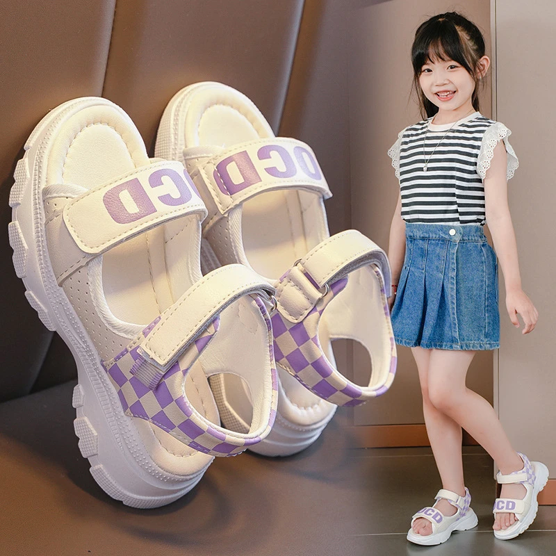 夏季新款女童运动软底沙滩鞋学生凉鞋透气舒适户外休闲鞋耐穿玩水