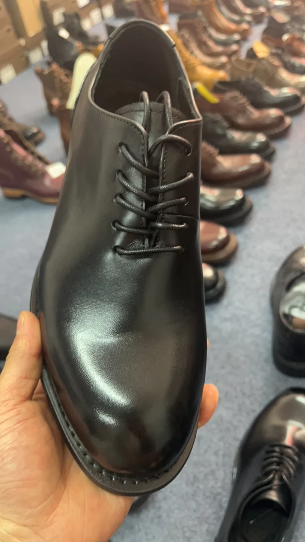 粒面皮车缝线耐磨固特异休闲皮鞋皮鞋鞋子商务