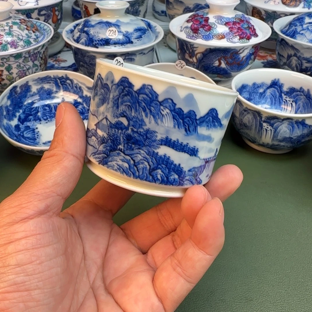 纯手工纯手绘茶具石头232