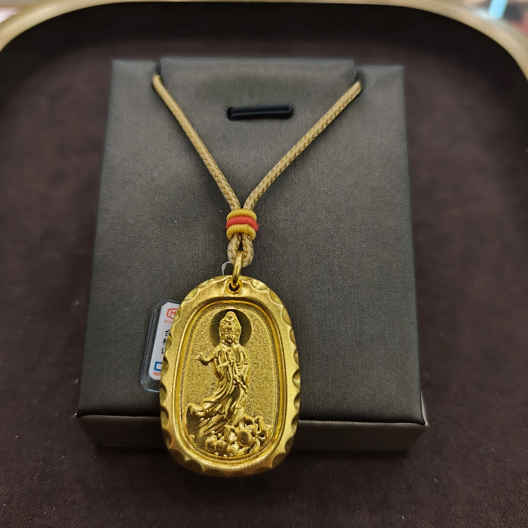 吊坠足银 吊坠锤纹观音吊坠时尚吊坠气质