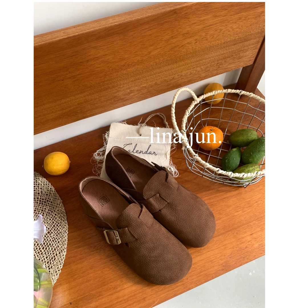 8.16秋棠牛皮百搭休闲勃肯鞋(A5-199)