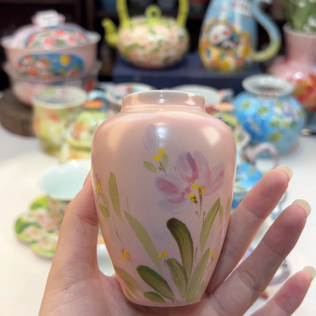 景德镇手绘高温釉下彩陶瓷茶具