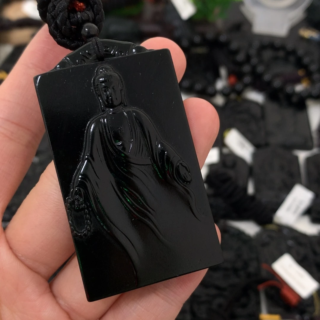 翡翠未镶嵌颈饰天然缅甸a货钢琴黑挂件