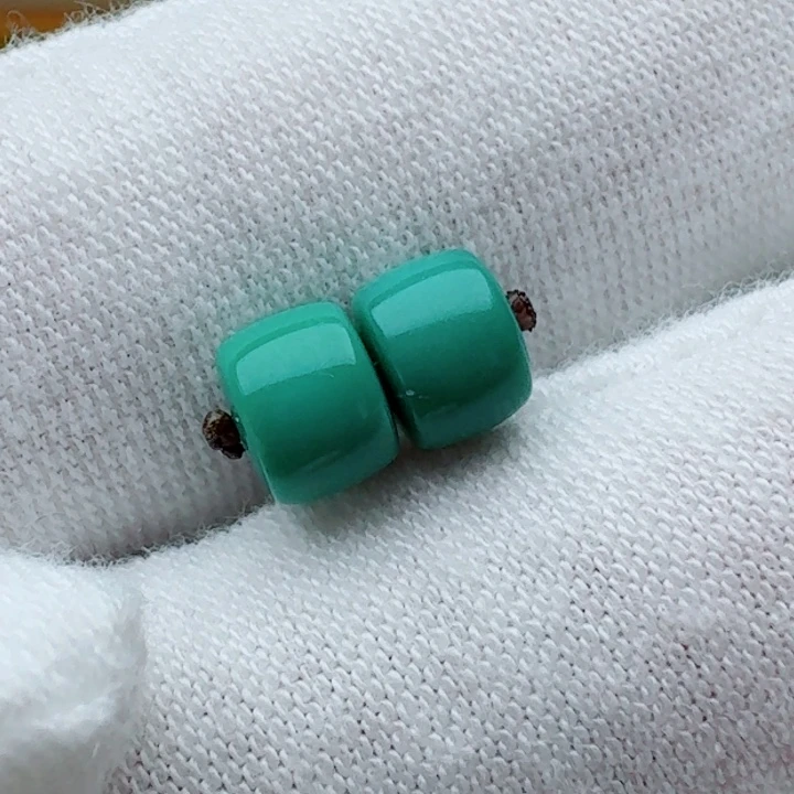 未镶嵌绿松石直切对珠6