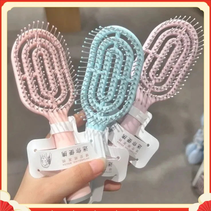 迷你排骨梳镂空按摩梳子女气囊梳YLSL气垫学生蓬松造型排骨【大莉】